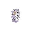 New S925 Silver Red Rose Bow Simple Love Ring Card Snowflake Series Ice Linghua Gold Bee Flower Ring Jewelry