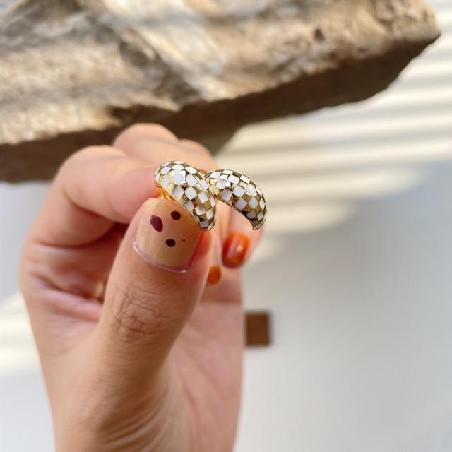 

AIDE Корея 925 стерлингового серебра мода геометрические эпоксидные серьги-гвоздики женские темпераментные украшения для вечеринок золотой