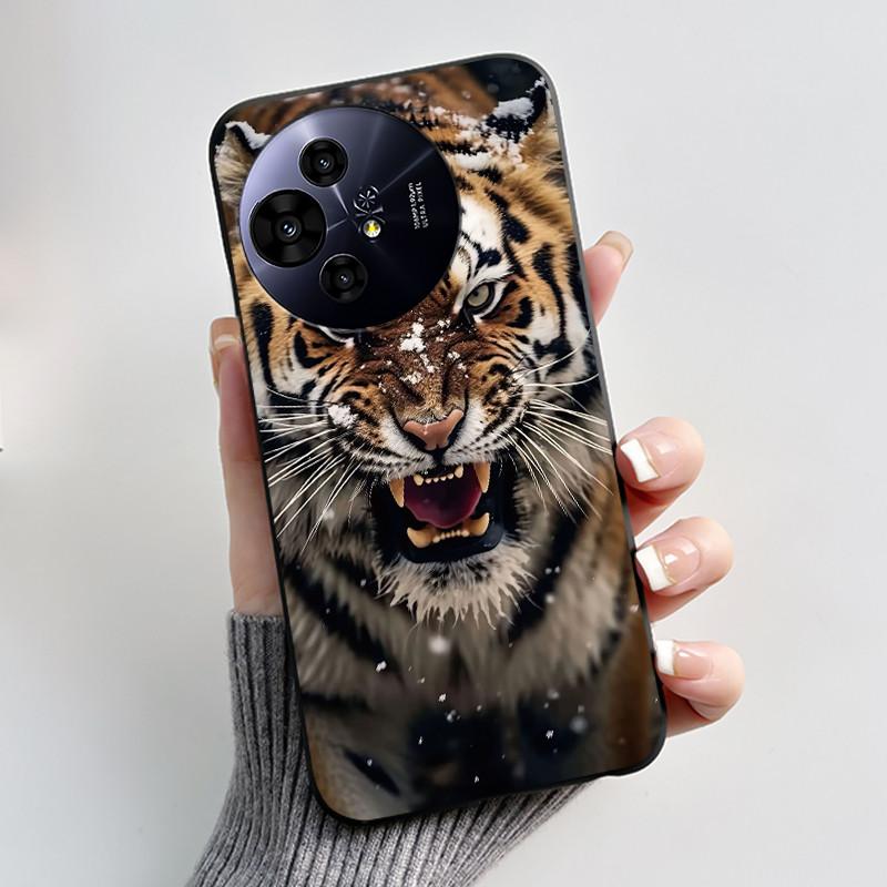Hülle für TCL 50 NxtPaper 5G / 50 Pro NxtPaper 5G Hülle Luxus Drache Süß Cool Jungen Mädchen Schwarz Matt Weiches Silikon Rückabdeckung
