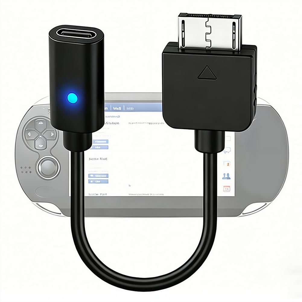 10cm Typ-C Lade- und Datenkabel für Ps Vita 1000 Spielkonsole Ladeadapter Typ C LED Konverterkabel für Ps Vita 1000