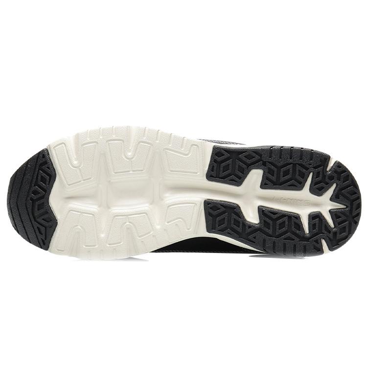 New LiNing Cushioning Warm Mid Top Running Shoes Men's Black Apricot AGCQ349-2