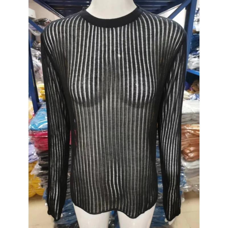 Women O-Neck Long Sleeve Knitted Pullover Sweaters Spring Female Breathable Loose Knitwear T-shirt Tops