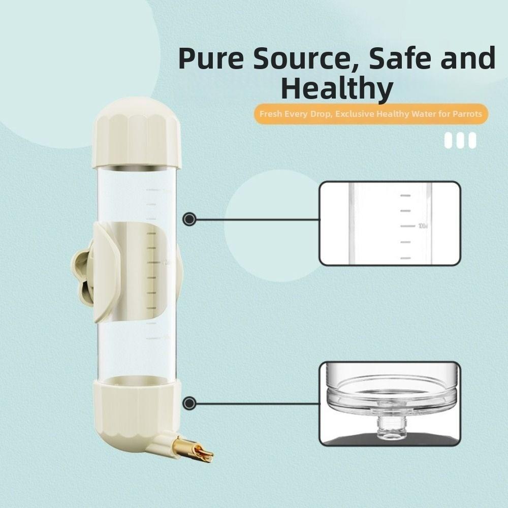 200ml Automatic Bird Water Feeder Detachable No Drip Bird Water Dispenser Top Fill Easy To Refill Automatic Drinking Bottle