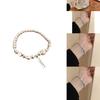 Stylish Irregular Pearl Silver Bracelet Handmade High-end Women's Fashion Accessory