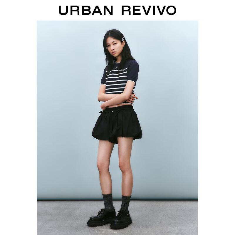 UR Women's Contrast Stripe Bow Knit Top