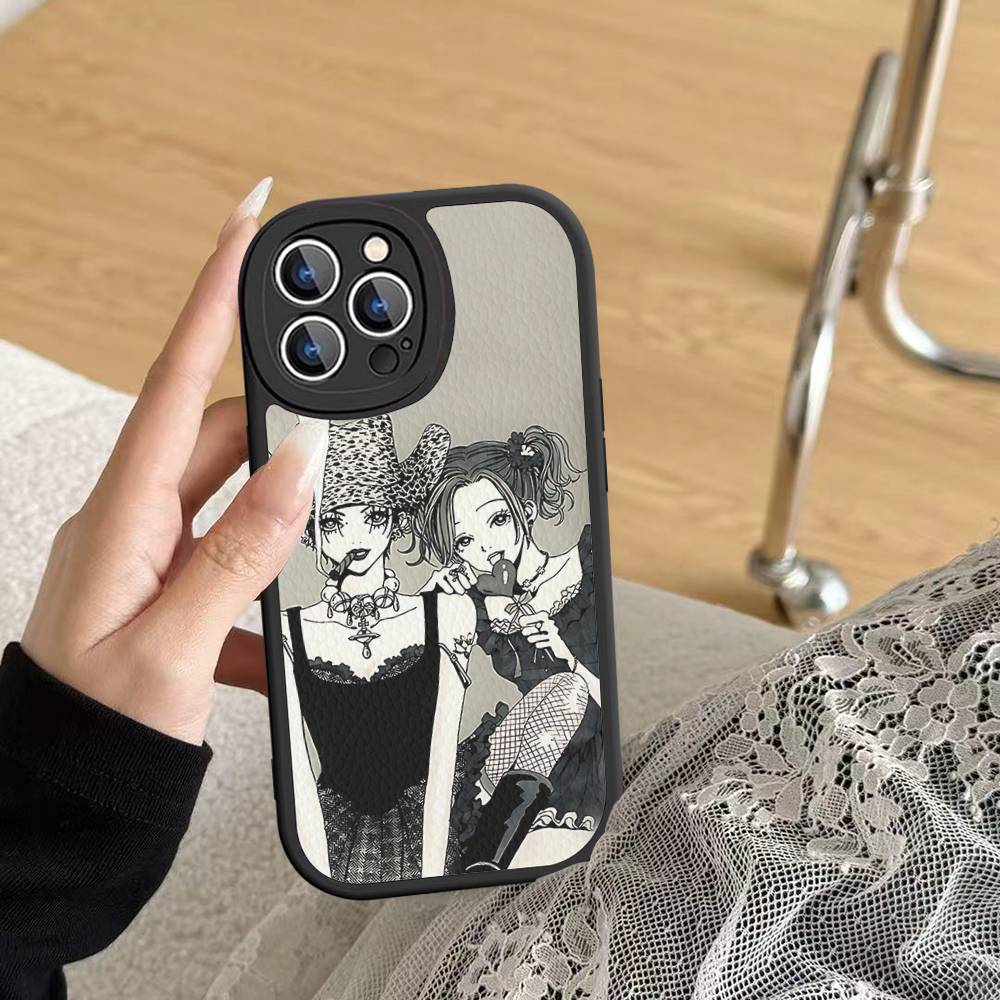 Comics Oosaki Nana Hot Japan Leather Phone Case For IPhone 16 16e 15 14 13 12 11 Pro Max Plus Mini Cover