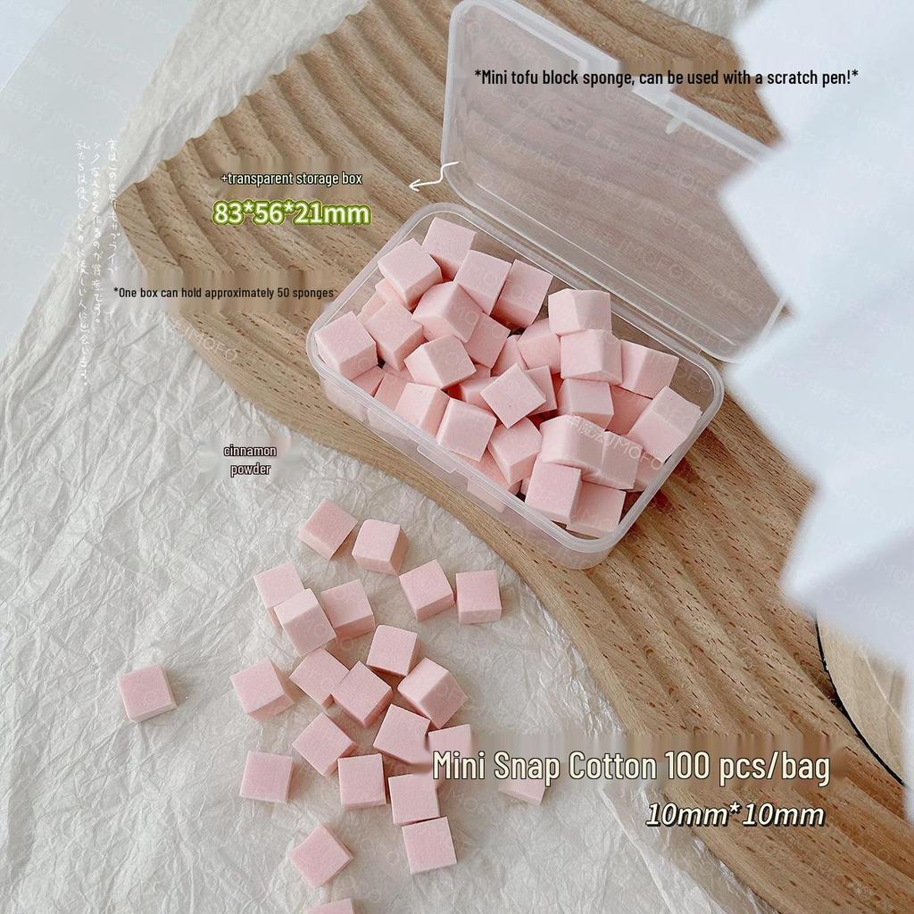 Nail Art Gradient Sponge Tool - 1cm Tofu Block for Pat-Pat Glue