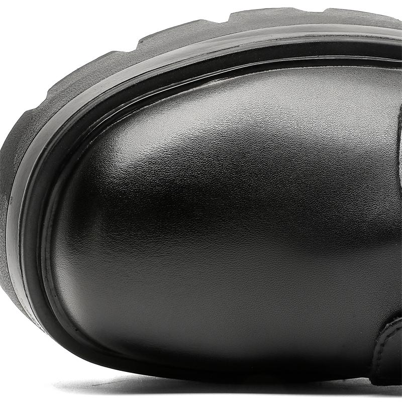 Hochwertige klassische britische Streetstyle-Lederstiefel für Herren Trend Schwarz Hombre Täglich Lässig Kleid Höhenerhöhende Schuhe