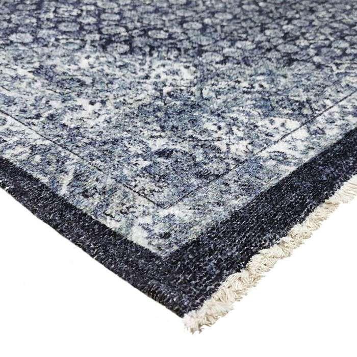 Tapis salon vintage oriental doux bleu 120x170