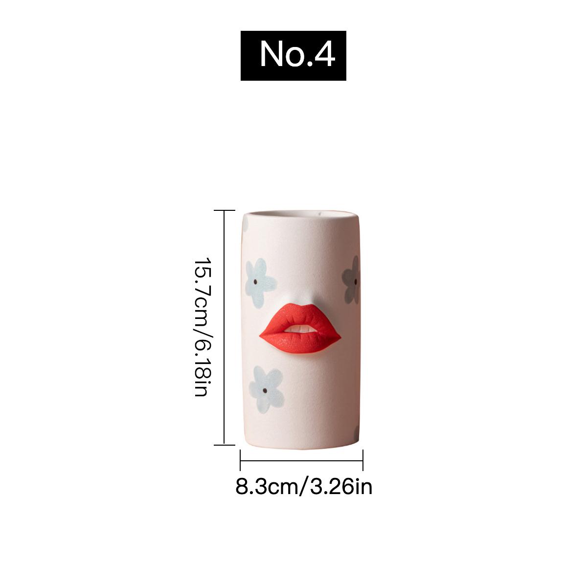 

Креативная ваза для губ, керамическая гидропонная ваза, цветочная композиция, домашний декор, настольные украшения, украшение сада No.4