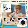 Wooden Puzzle With Hidden Building For Early Childhood Education, Logical Thinking Training, Puzzle Toys, Tabletop Games