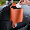 Hidden Car Organizer Leather Door Cup Holder, Multifunctional Vehicle Drink Hanger Holder for with Headrest Hooks, Window Drinks Phone Universal