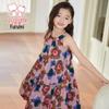 FULUOMI Girls' Summer Floral Print A-line Dress