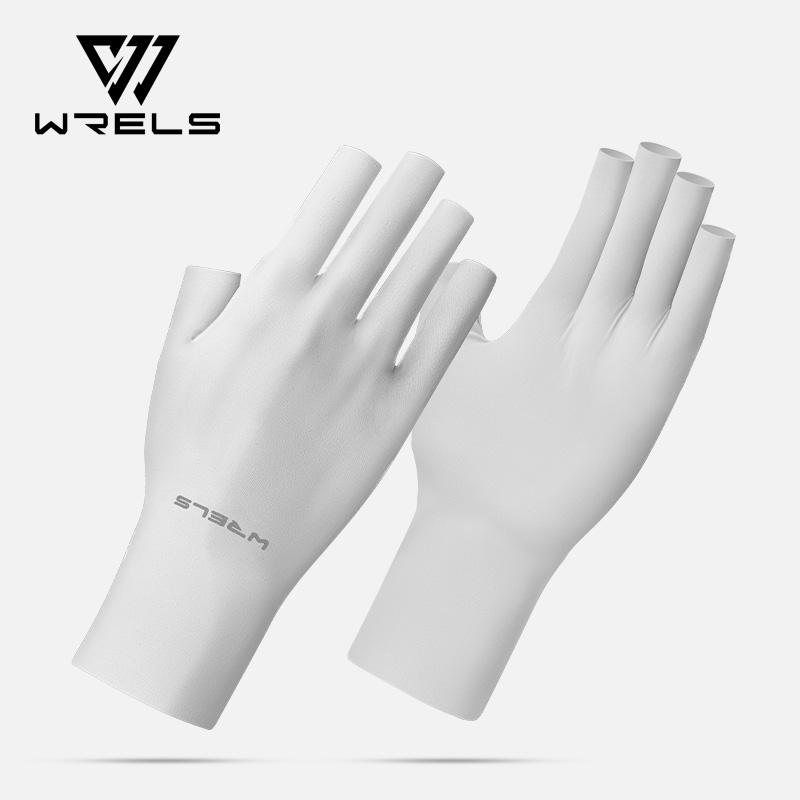 

WRELS Fingless UV Protection Sunblock Gloves Non-Slip Riding Summer Outdoor Gloves Girls UV Protection Gloves for Gel Manicures світло-сірий колір