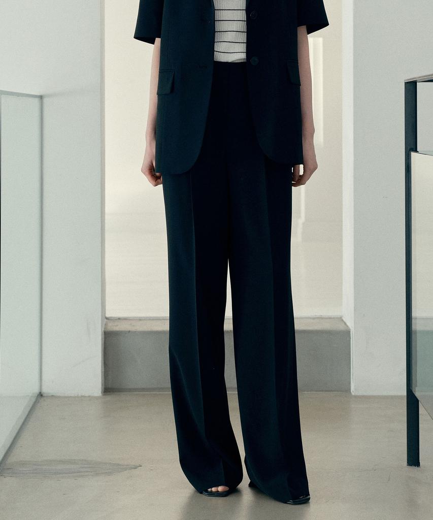 MIND BRIDGE WOMEN [W] Single-Pleat Wide Slacks - 3 Colors