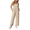 Womens Casual Wide Leg Jumpsuits Summer Spaghetti Strap Sleeveless Loose Long Pant Rompers With Pockets