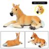Oenux Farm Animals Steed Foal Clydesdale Arabian Horse Model Action Figures Equestrian PVC Collection Education Kid Toy Gift