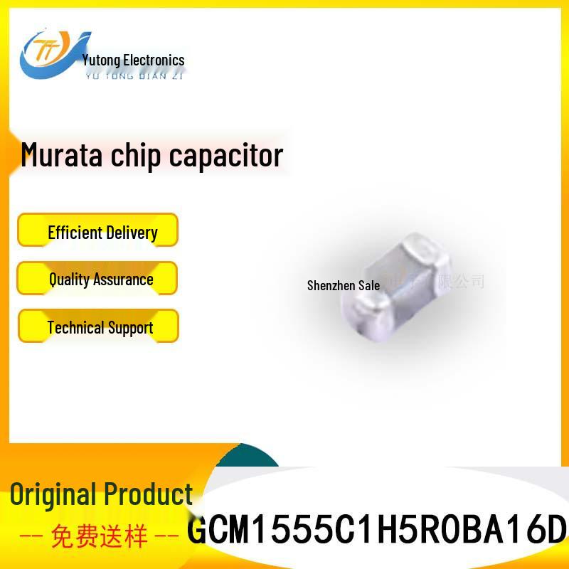 

Murata 0402 Ceramic Chip Capacitor, 5pF C0G 50V ±0.1pF Model GCM1555C1H5R0BA16D