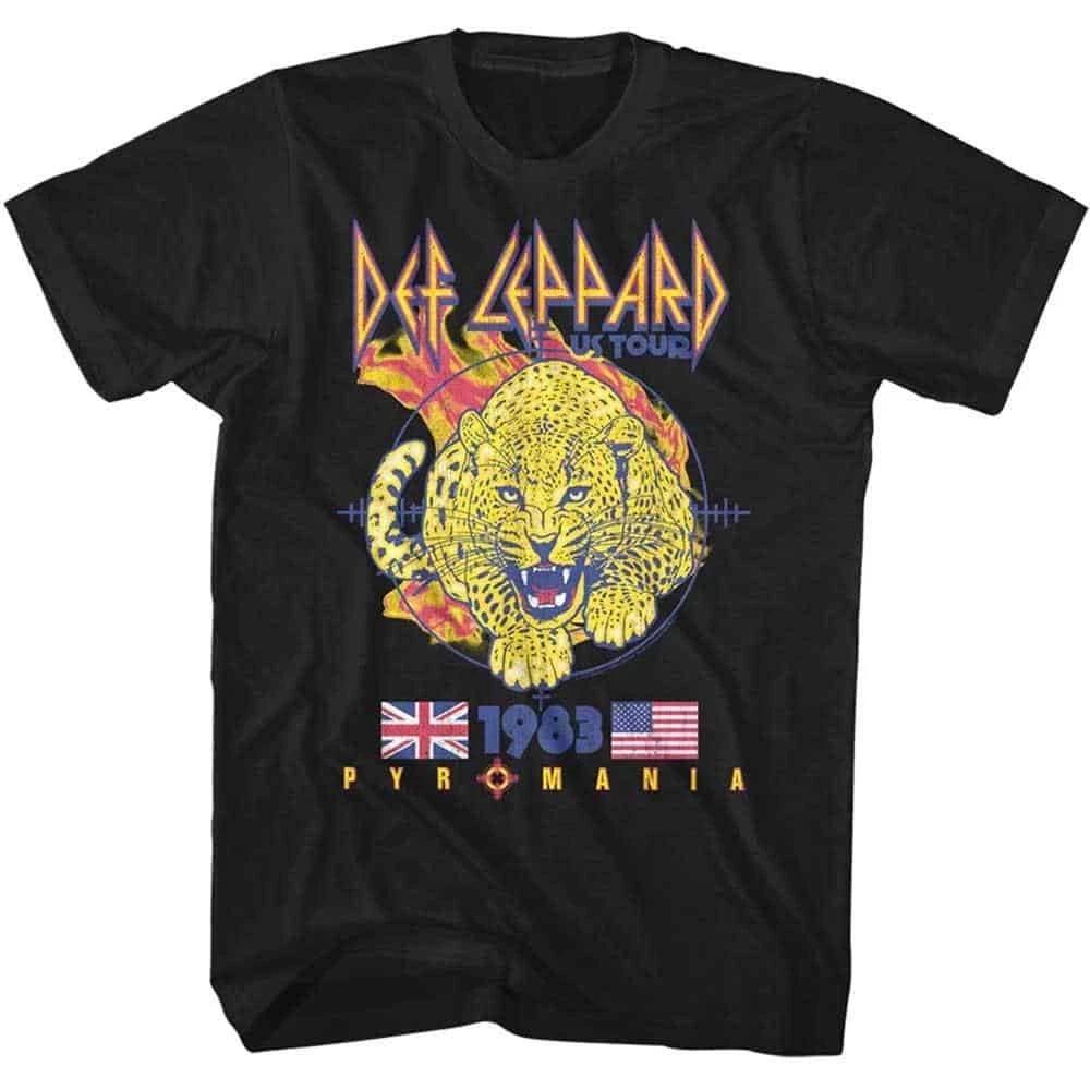 Def Leppard Pyromania US Tour 1983 Men s T Shirt 4XL