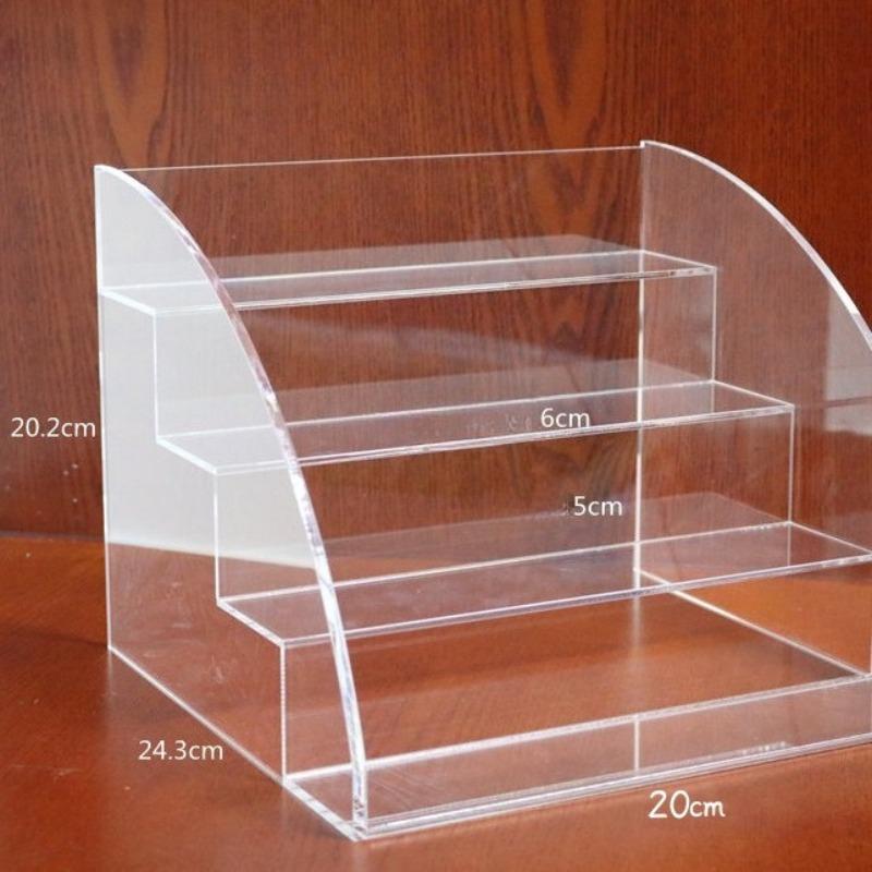 Cosmetics Storage Rack Acrylic Display Stand Dressing Table Multi Layer Organizational Shelves Desktop Ladder Type Showcase Box