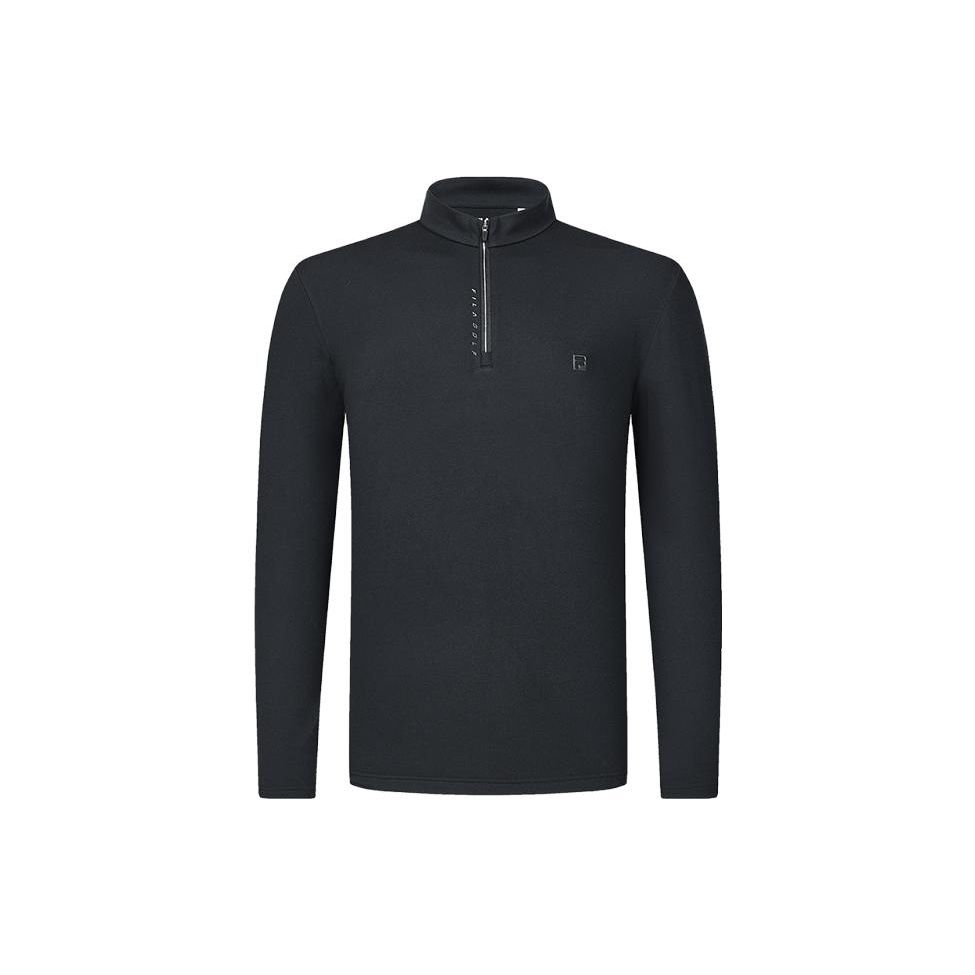 

FILA Golf Series Solid Color Stand Collar Golf Elite Long Sleeve T-Shirt Men Tops Deep-Black A11M415216F-BK M