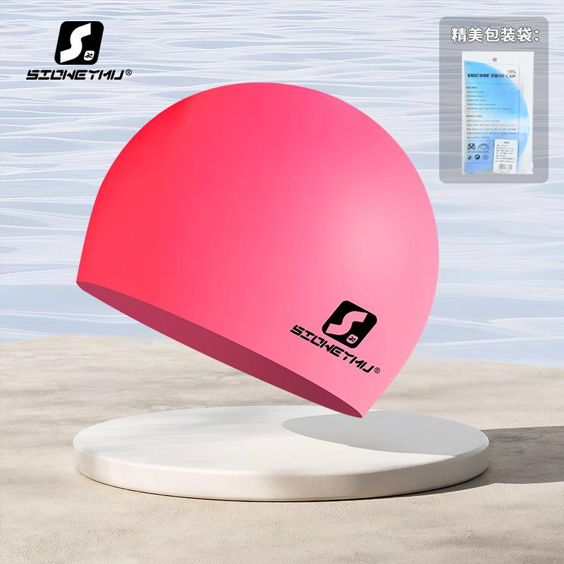 Adult Silicone Swim Caps Men And Women Solid Color High Quality Swimming Cap For Women Swimming Pool Accessories