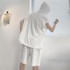 Men's Trendy Summer Hooded Sleeveless Tank and Shorts Set - Casual Two-Piece Sportswear