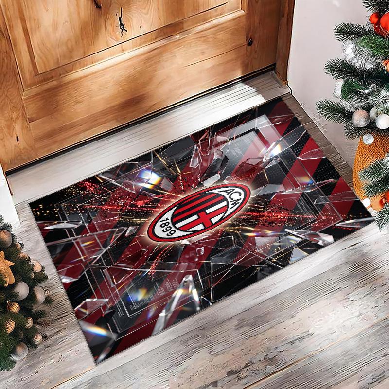 AC Milan Printed Flannel Area Rug Non Slip Soft Polyester Floor Carpet Indoor Decor Mat for Bedroom Living Room Sofa Game Room Home Decoration