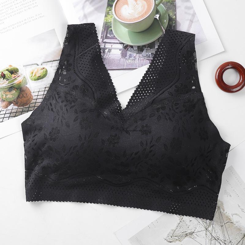 

Жіночий безшовний спортивний бюстгальтер зі шнурівкою на спині - Без кісточок, дихаючий та тонкий XL