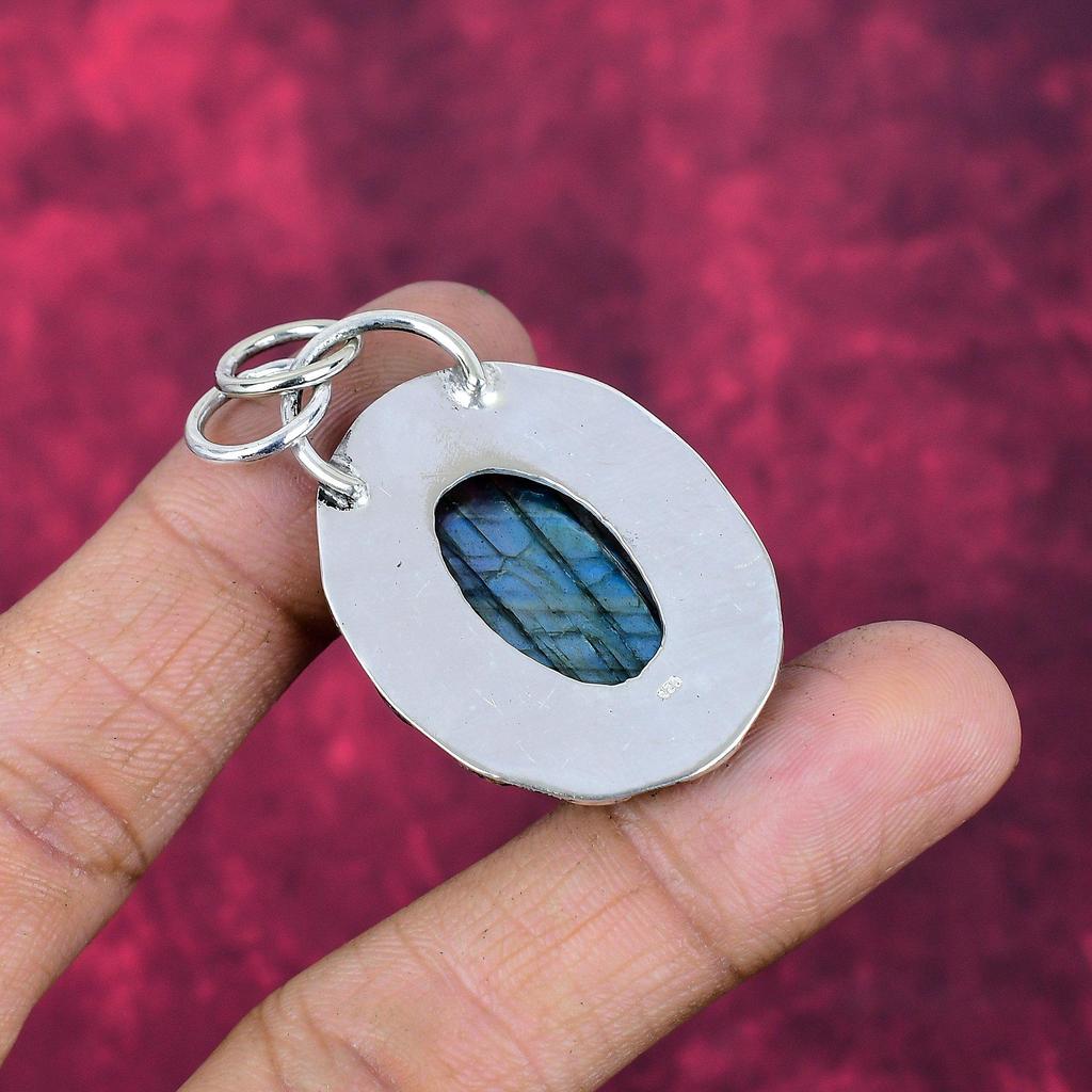 Labradorite Jewelry, 925 Solid Sterling Silver Pendant Handmade Gemstone Jewelry, Gifts For Wife Brand New Pendant
