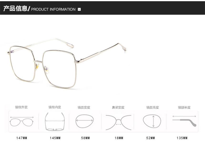 Trendy Glasses for Men Women Square Shape Metal Frame Women's Eyeglasses Frame Fashion Stylish Men's Glasses Frame