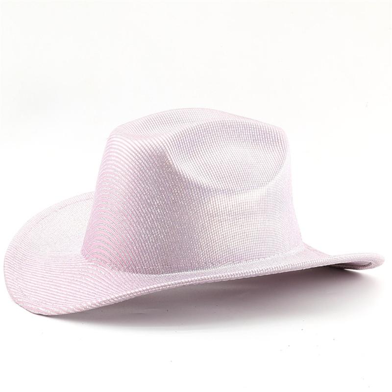 Fluorescence Cowboy Hat for Women Breathable Large Brims Beach Hat Music Festival Hat Bachelorette Party Nightclub Hat