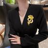 SKEDS Fashion Women Men Vintage Crystal Matte Cobra Brooches Pins Exquisite Retro Classic Unsiex Suit Office Snake Badges Gift
