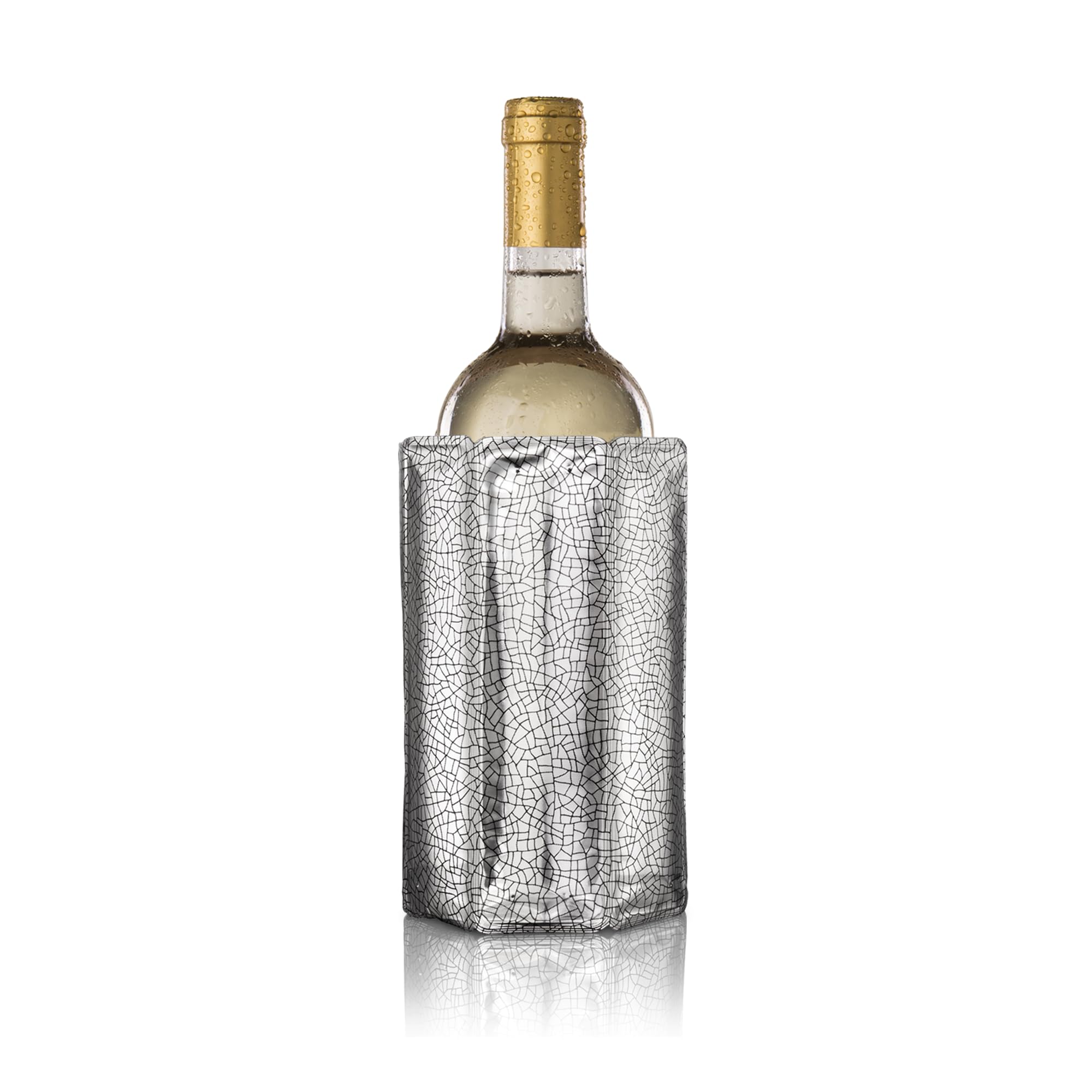 [Authorized Import] Vacu Vin Rapid Ice Wine Cooler, Large Silver, Polyethylene Resin