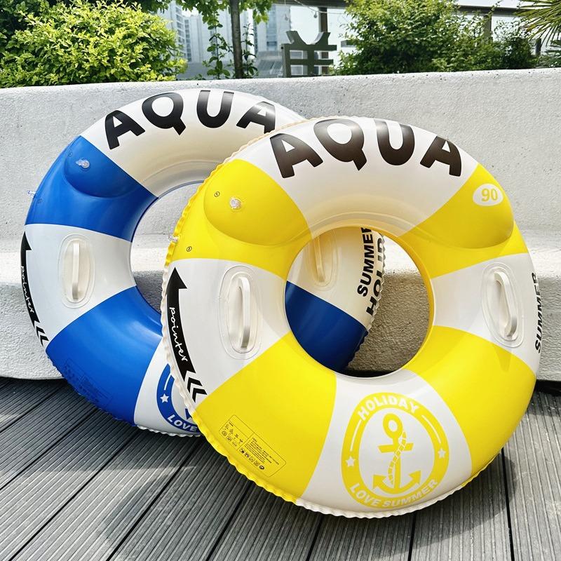 2026 New Adult Double Airbag Swim Ring With Handles Large Thickened Armpit Float Life Ring For Men Women Beach Party Toy