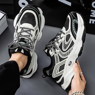 Чоловічі сітчасті кросівки літні вуличні дихаючі на платформі повсякденні тренувальні туфлі модні дизайнерські баскетбольні кросівки Hombre