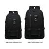 Men's Large Capacity Wear-Resistant Canvas Tool Backpack for Construction and Travel