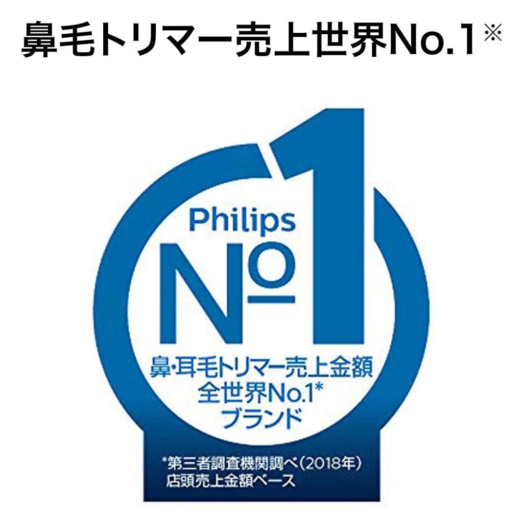 Philips NT1650/17 Nose and Ear Hair Trimmer (2-in-1 for Nose and Ears) Black