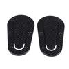 2Pcs Universal Car Bonnet Decorative Lock Sticker Auto Hood Decal Stickers (Black Carbon Fiber)