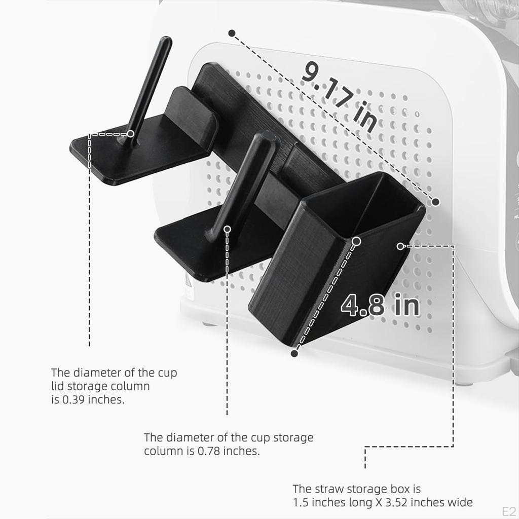 Cup and Lid Holder Slushie Machine Accessories with Sucking Tube Organizer Convenient Practical