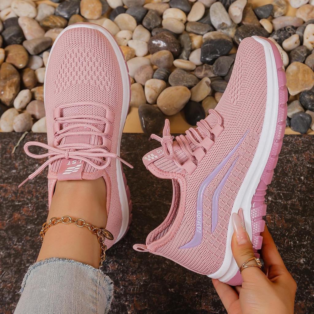 Damen Übergröße Flyknit Sommer 2025 Lässige Mesh Sportschuhe