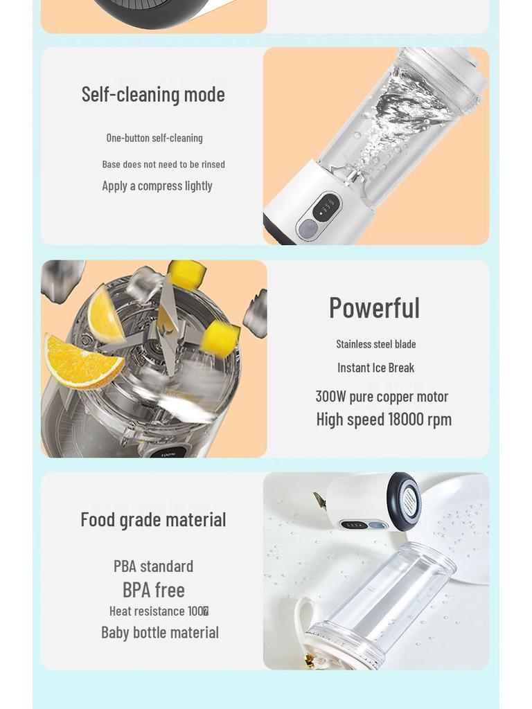 Portable Large Capacity Juicer Blender with Ice-Crushing Power