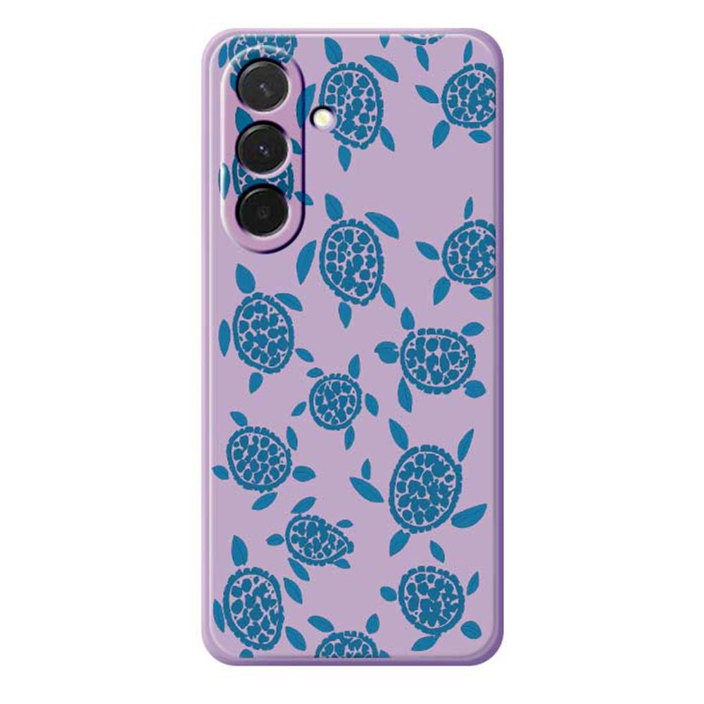 For Samsung Galaxy A36 5G Case Blue Turtle Pattern Printing Straight Edge TPU Phone Back Cover