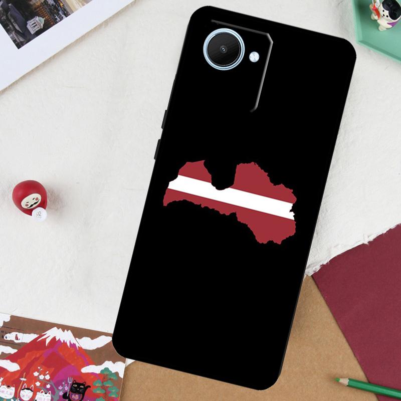 

Чехол с флагом Латвии для Realme GT7 Pro GT 6T 5 6 C67 C75 C61 C55 C53 C51 C21Y C25S 10 11 12 13 14 Pro Plus Realme 11 Pro