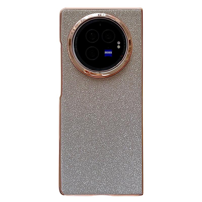 

For vivo X Fold3 Case Hard PC Bling Glitter Slim Protective Phone Cover Gradient Gold