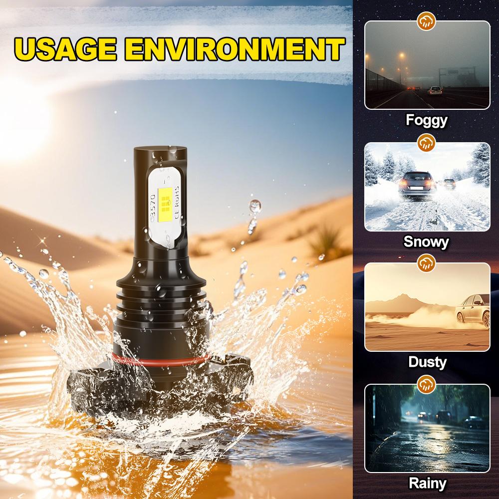 2PCS LED Fog Light Bulbs 5202 Fog Light Bulb White 6000K High Power 120W DRL Lamps 3570 CSP Chips Fog Lamp