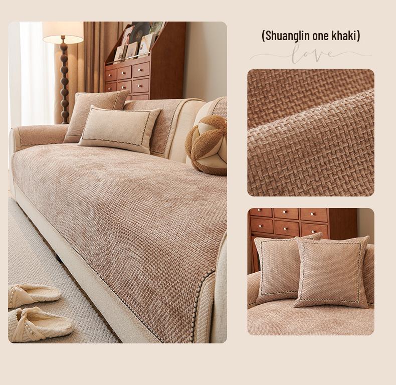 2025 French High-End Chenille Sofa Cushion: All-Season Non-Slip Seat and Sofa Cover