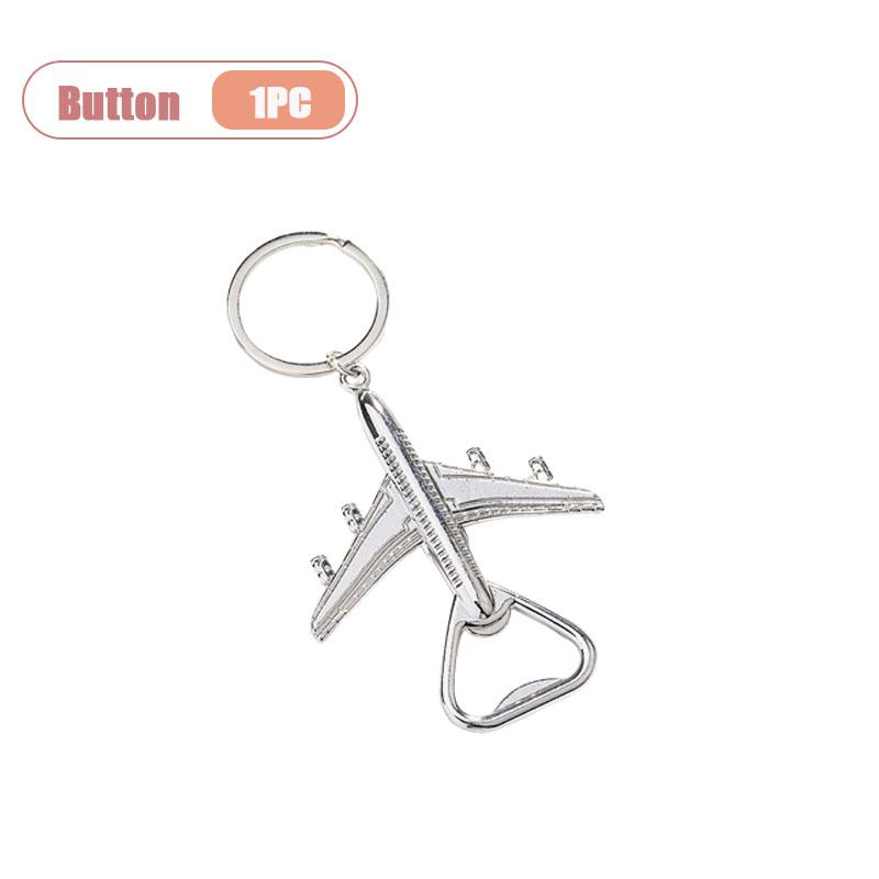 

Creative Airplane Keychain with Bottle Opener Metal Keyring Accessory Unique Travel Gift Practical Keychain for Opening Bottles