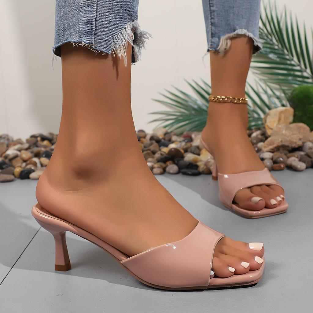 Fashion Fashion Fish Mouth Slippers Summer Comfort Dress Shoes 2025 Sexy Open Toe Stiletto Sandals Elegant Office Women High Heels