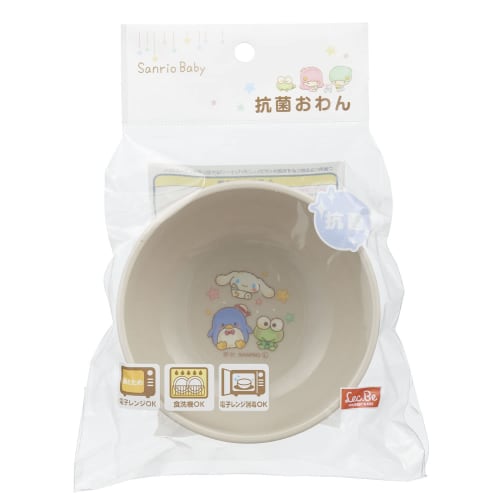 LEC Sanrio Baby Antibacterial Bowl, 250ml, Microwave, Dishwasher, and Boilable